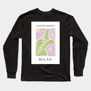 Milan Flower Market Botanical Long Sleeve T-Shirt